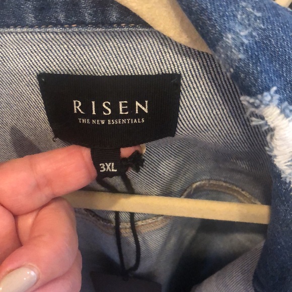 Risen plus size Jean jacket - Picture 6 of 9